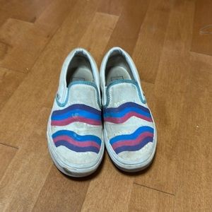 White Vans Painted On